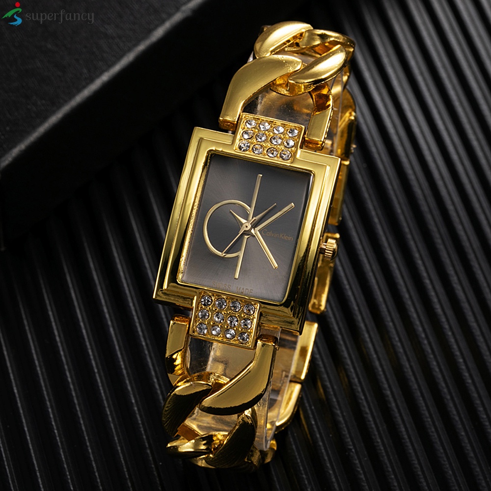 Đồng Hồ Đeo Tay Mặt Vuông Bằng Thép Không Gỉ Thời Trang 2023 Dành Cho Nữ