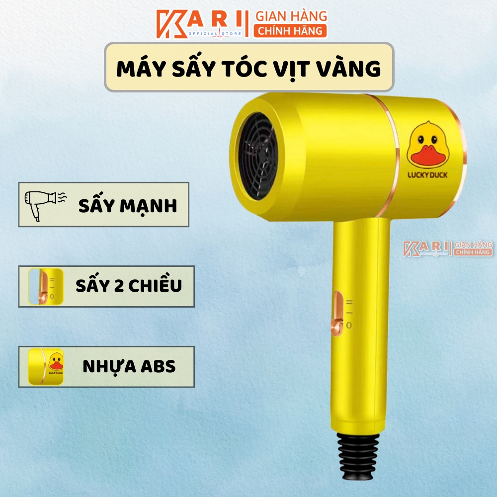 Máy Sấy Tóc Lucky Duck, Sấy Mạnh, 2 Chiều Nóng Lạnh, Không Hư Tổn Tóc
