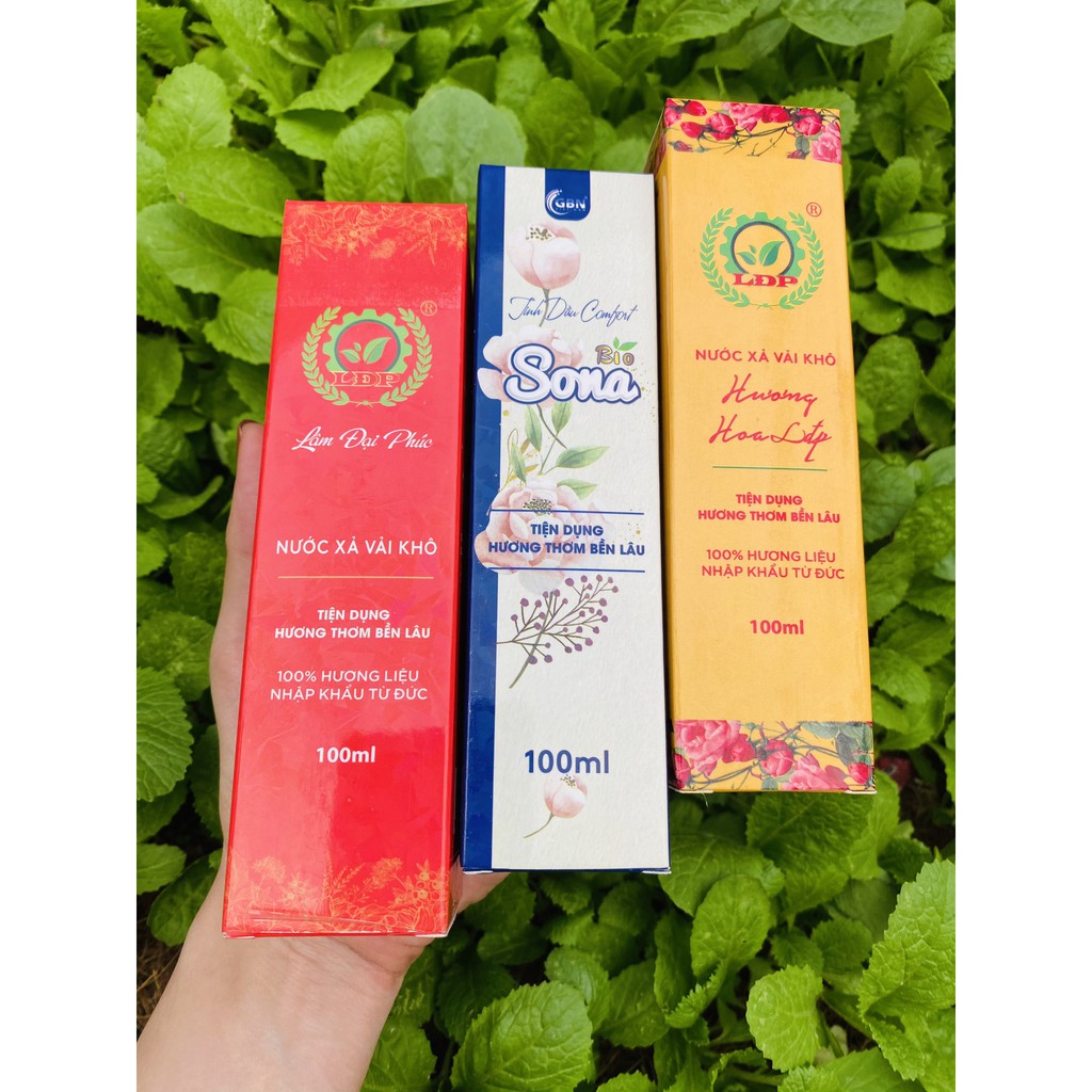 Set 3 chai nước xả vải khô 3 mùi khác nhau lưu hương 3-5 ngày Lâm Đại Phúc+ Sona