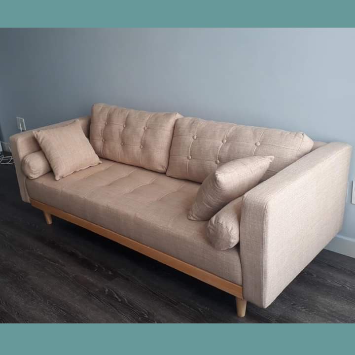 Sofa băng chờ xuất khẩu - sofa cho phòng khách- khung gỗ có tay vịn cao cấp