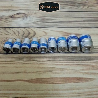Bộ 9 đầu tuýp khẩu vặn ốc từ 8mm đến 24mm