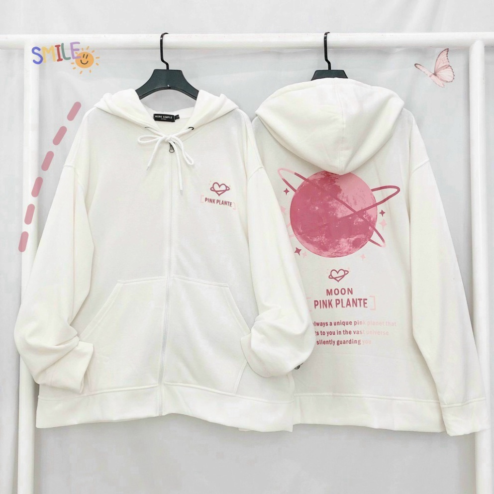 Áo khoác nam nữ Hoodie nỉ trơn Basic in 5D form rộng tay bồng khóa kéo có mũ Ulzzang giá rẻ màu đen, trắng K101 | BigBuy360 - bigbuy360.vn