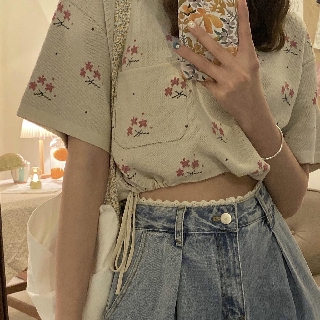 QUẦN JEANS CẠP CAO PHỐI REN VINTAGE