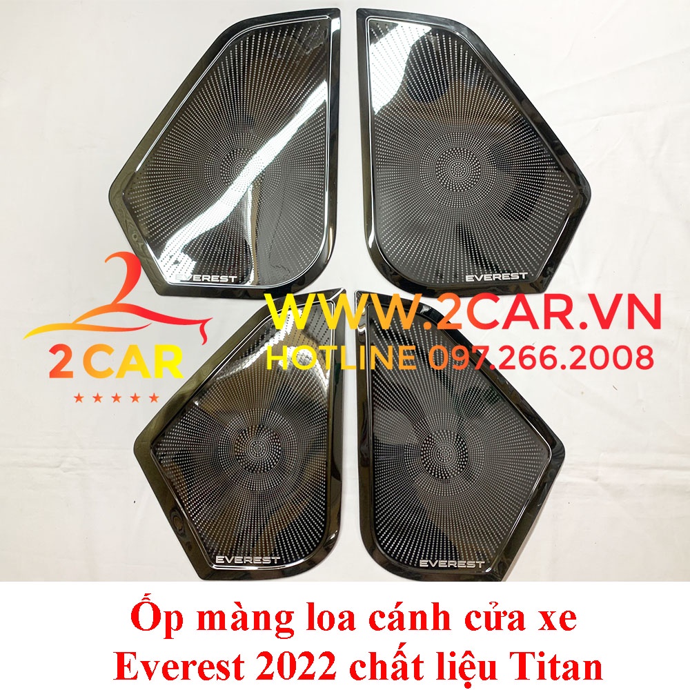 Ốp Trang trí Màng Loa cánh cửa xe Ford Everest 2022, 2023 chất liệu Titan Cao Cấp