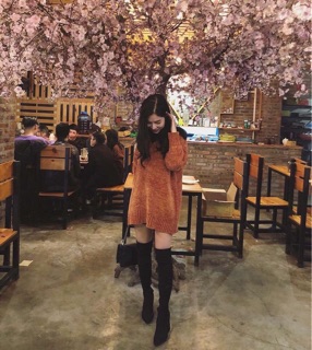 áo len nhung cổ tim