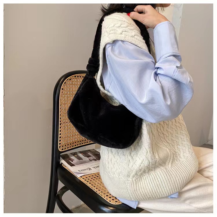 Sf9382 Túi Xách Đeo Vai Flannel Mềm