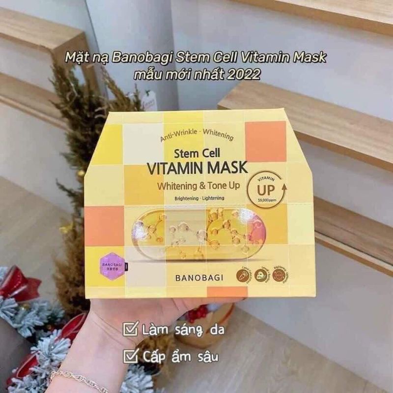 Mặt nạ bổ sung vitamin Hà Quốc Vita Genic BANOBAGI 30ml, giúp dưỡng trắng ẩm, mềm làm sạch se khít lỗ chân lông