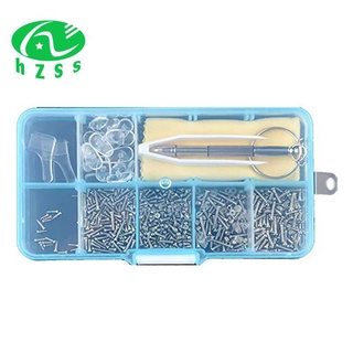 Bộ dụng cụ sửa chữa kính mát kèm ốc vít và đệm mũi tiện dụng
