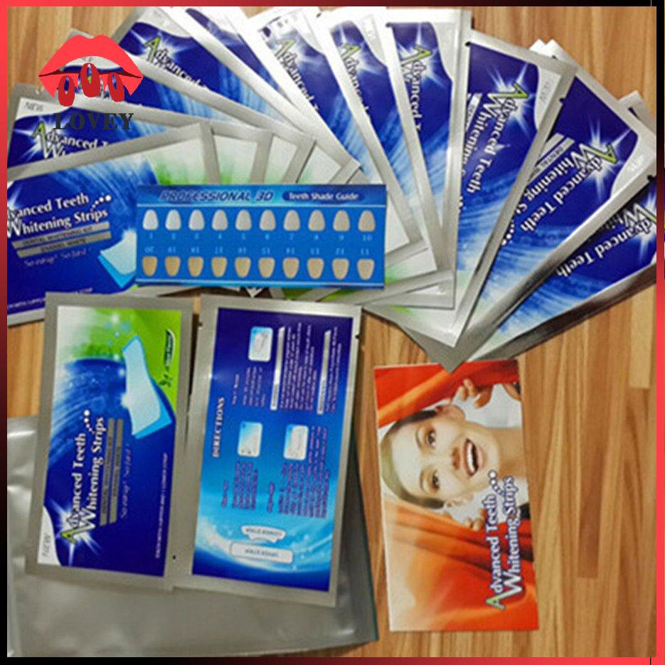 lovey★28PCS/SET Natural Advanced White Gel Teeth Whitening Strips Oral Hygiene Care
