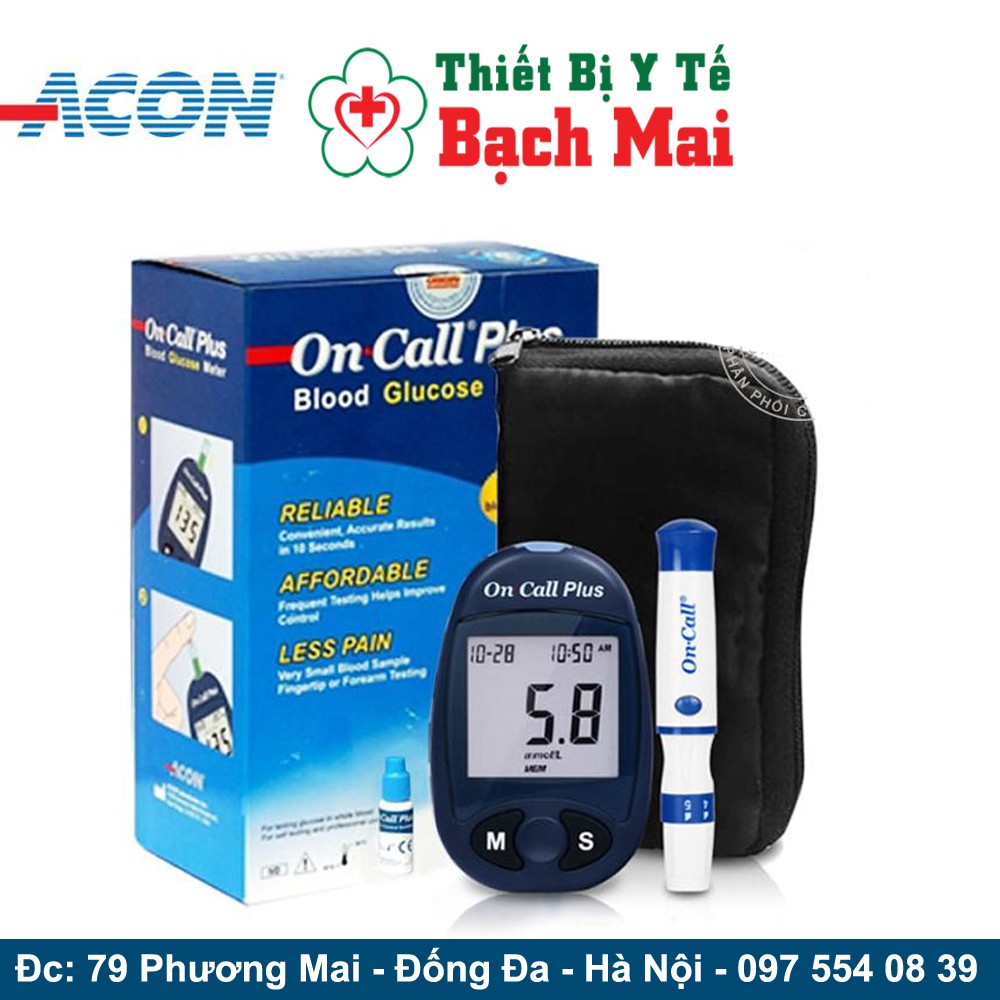 Máy Đo Đường Huyết On Call Plus Mỹ + [Tặng Hộp Que Thử 25 Test]