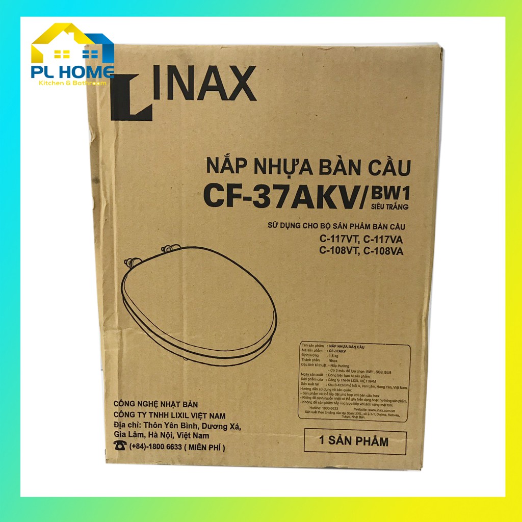 Nắp Bồn Cầu Inax CF37 Chính Hãng Thay Cầu C117, C108