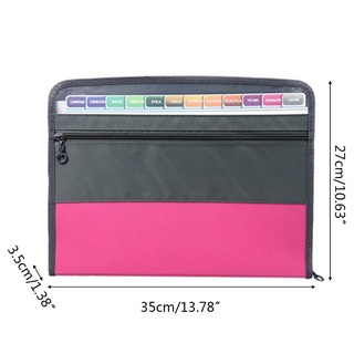 A4 Multi-layer Organ Bag Zipper Information Briefcase Document File Folder Pack