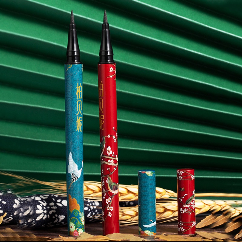 Bút Kẻ Mắt Dạng Lỏng Đầu Cứng Mềm Mịn Không Gây Chóng Mặt Chống Thấm Nước Màu Đen / Nâu Nhanh Khô Phong Cách Trung Hoa Dành