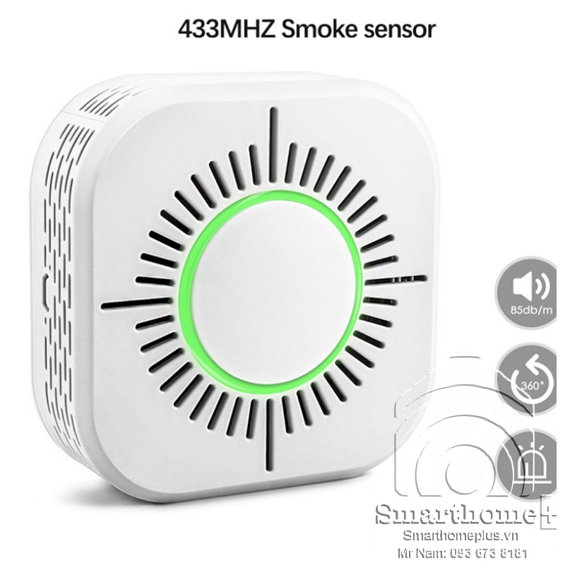 Cảm Biến Báo Khói Không Dây Phát Sóng RF 433Mhz SHP-SD06