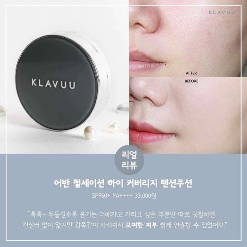 Phấn nước ngọc trai Klavuu Cushion Pearlsation Hight Coverage