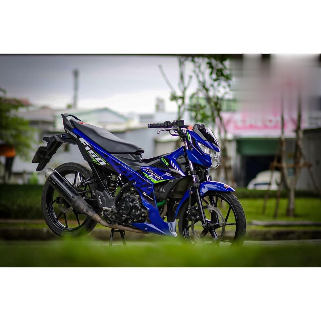 Tem Rời Dán Xe Raider FI Mẫu 2020 Xanh Đen Xanh Lá Cực Đẹp, Hàng 3 Lớp Chất Lượng Cao ,Team Decal