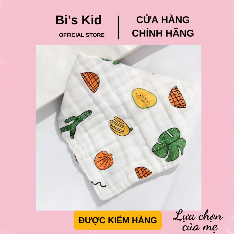 Yếm cho bé FREESHIP yếm bông Organic 6 lớp siêu mềm, siêu thấm | Set 2 chiếc |