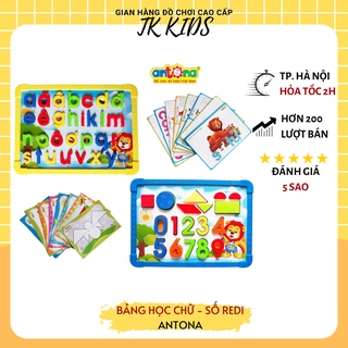 Bảng chữ cái và chữ số nam châm Antona dạy học cho bé từ 3 tuổi nhựa an toàn hàng Việt Nam