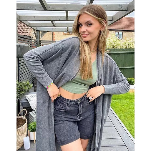Áo khoác cardigan dáng dài Fri People xuất khẩu