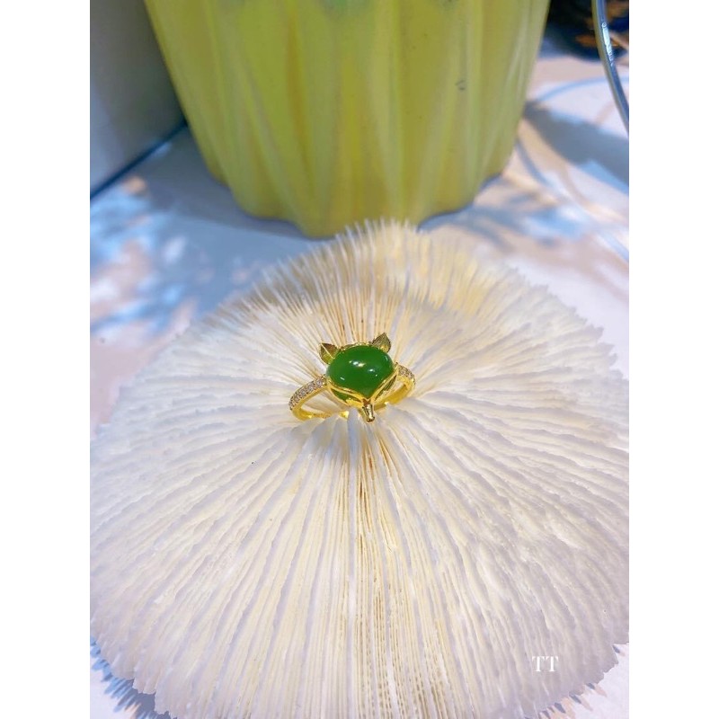 Nhẫn hồ ly baby mẫu mới bọc vàng 10kara