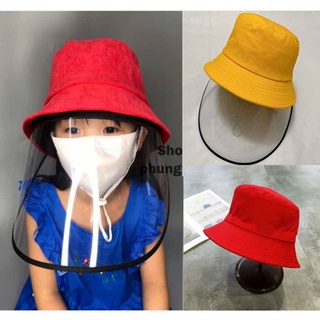 Nón kèm kính chắn bọt, chống bụi cho bé nhiều màu, nón bucket vành nón rộng