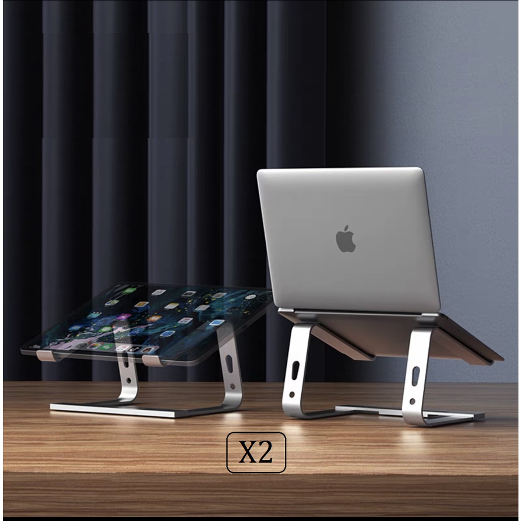 Giá đỡ để laptop stand notebook Macbook máy tính xách tay hợp kim nhôm có thể tháo rời kiêm tản nhiệt (CR06 và X2)