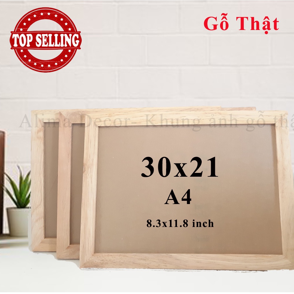 Khung Ảnh Giấy Khen 21x30 A4 Khung Tranh Bằng Khen Gỗ Thật - Khổ Ngang