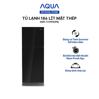 Miễn phí giao hàng toàn quốc - tủ lạnh ngăn đông trên aqua 186 lít aqr-t219fa