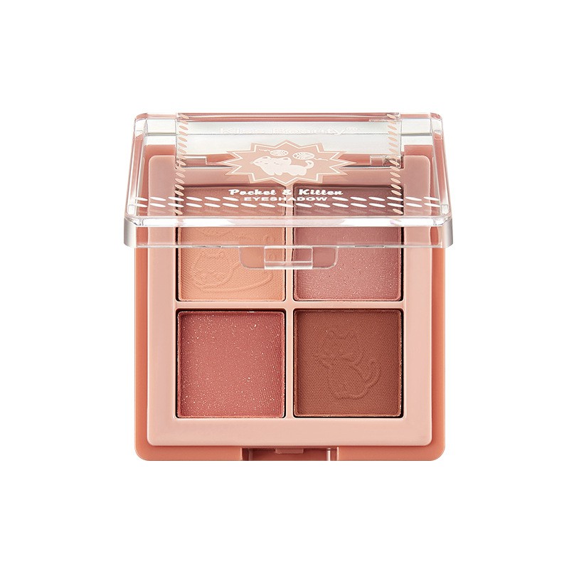 Kiss beauty bảng phấn mắt 4 màu lì và ánh nhũ kết hợp trang điểm tự nhiên | BigBuy360 - bigbuy360.vn