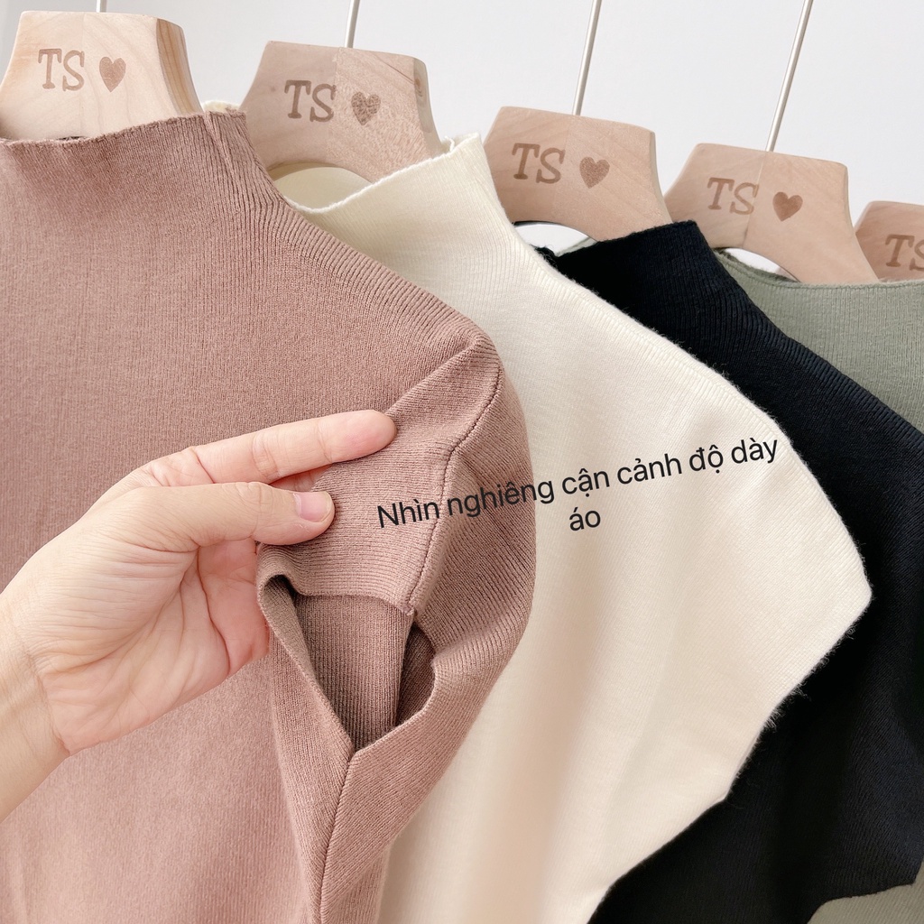 Áo len nữ hàn quốc form rộng xịn xò cổ 2 phân, hàng quảng châu cao cấp PANOSI - Mã A507