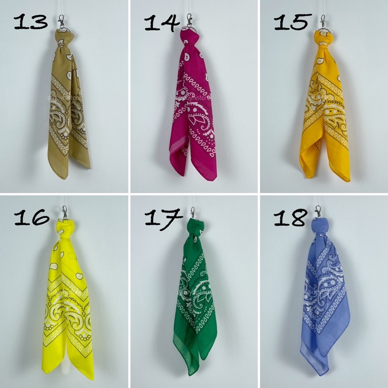 Chain khăn bandana turban vuông nhiều màu | DUYHI | Ảnh thật