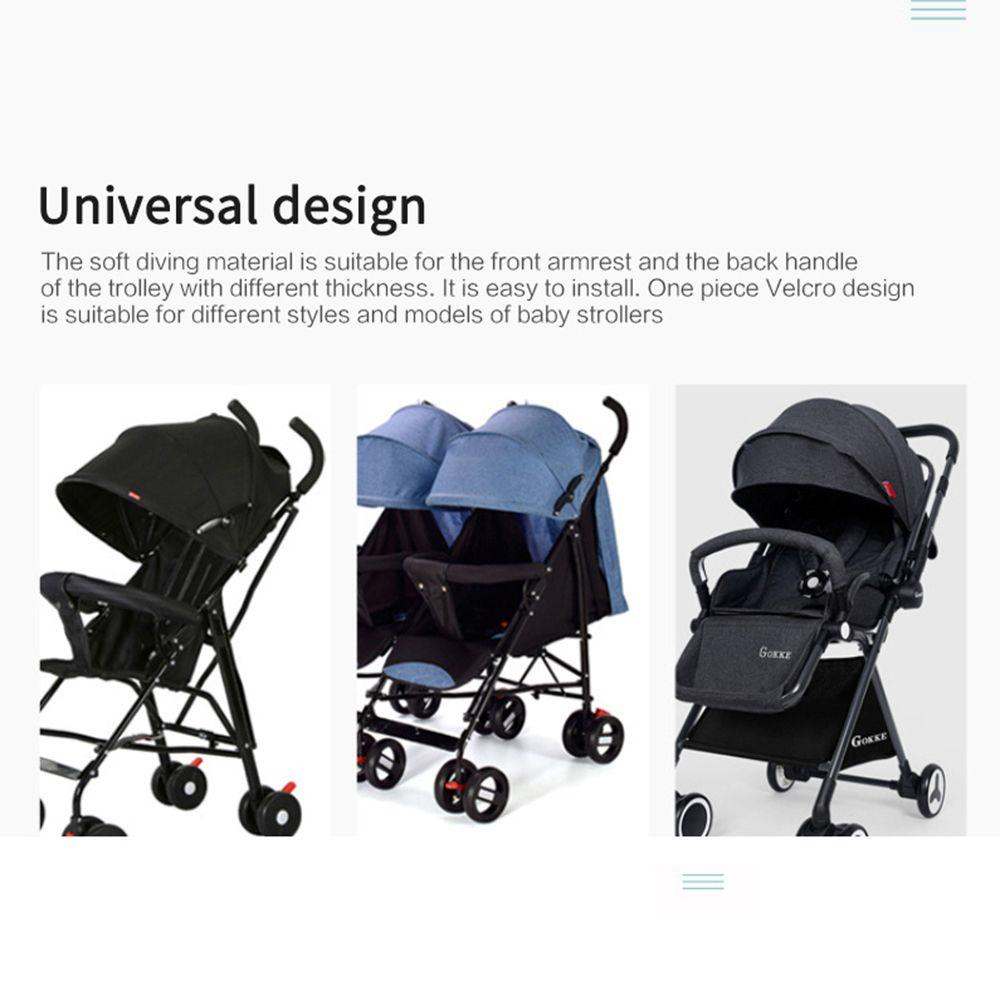 Bộ 2 Vỏ Bọc Tay Cầm Xe Đẩy Em Bé Bằng Vải Oxford Ốp