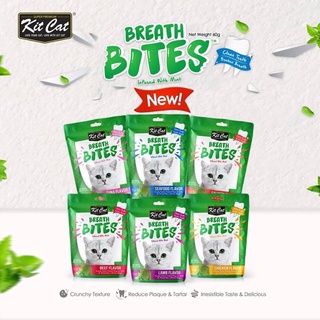 Bánh thưởng sạch răng cho mèo Kit Cat Breath Bites 60g
