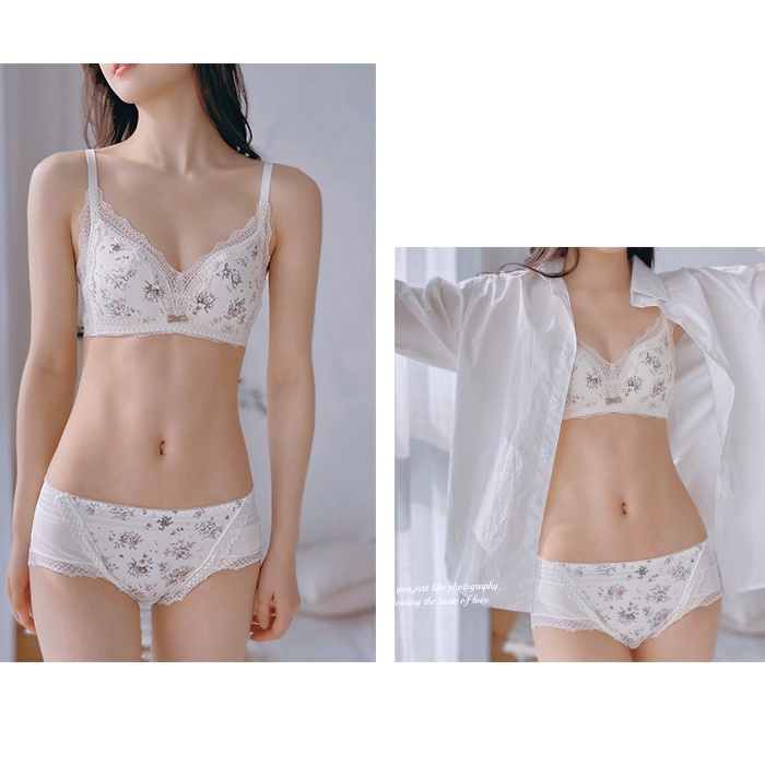 Áo lót Hoa Mỏng Nâng Ngực Không Gọng Thoải Mái Có Thể Điều Chỉnh Cho Nữ