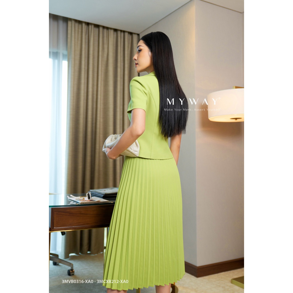 Sét Áo Vest Chân Váy Hè Nữ MY WAY Dập Ly Sang Trọng 3MVB0316-3MCXB212