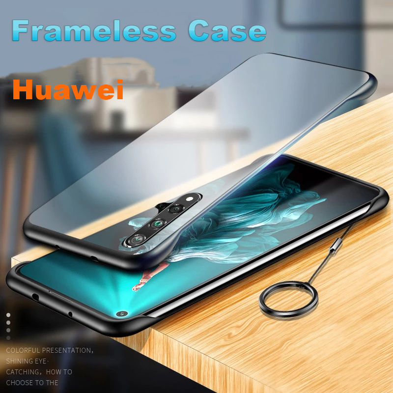 Ốp lưng PC siêu mỏng chống sốc có nhẫn cho Huawei Y7A Y9 Y7P Y6P P40 P30 Plus Mate 30 20 Pro Lite Prime 2019