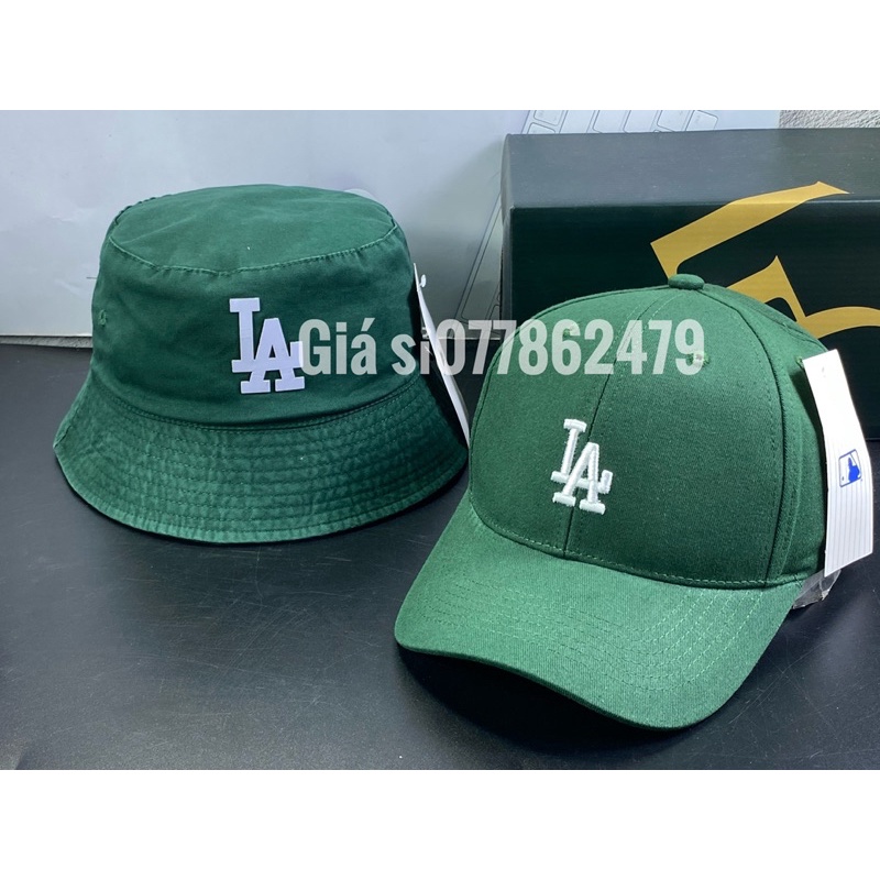 combo nón cặp xanh lá hot nhất năm - set 2 mũ lưỡi trai và bucket cụp 2 lớp from chuẩn full tem thể thao