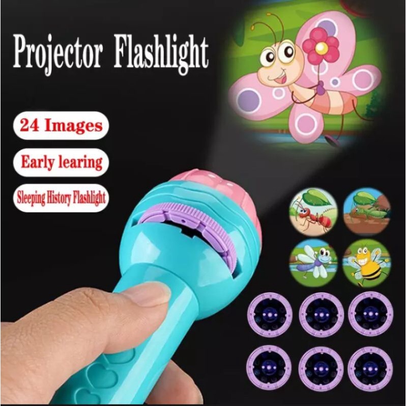 Đèn pin đồ chơi chiếu dáng có hình giúp giáo dục sớm dành cho trẻ em