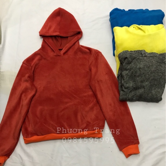 Áo nỉ bông có mũ - 3 màu ảnh thật