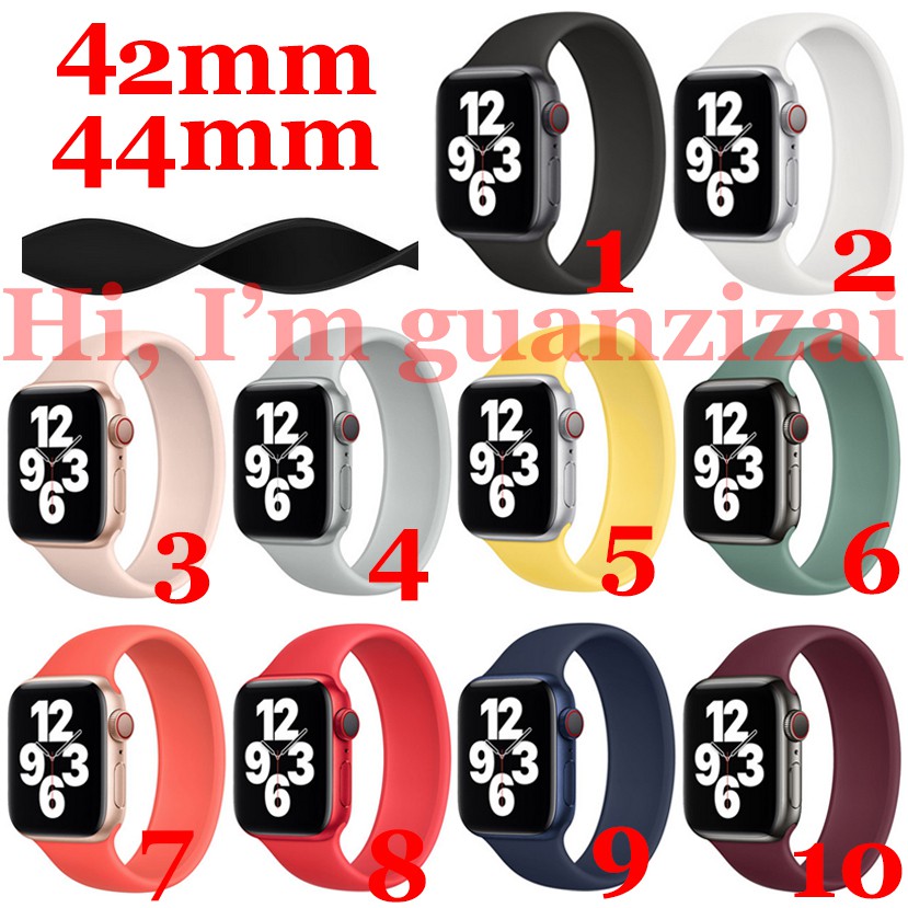 Dây Đeo Silicon Thể Thao Cho Đồng Hồ Thông Minh Apple Watch 1/ 2/ 3/ 4/ 5/ 6 Iwatch 42mm / 44mm