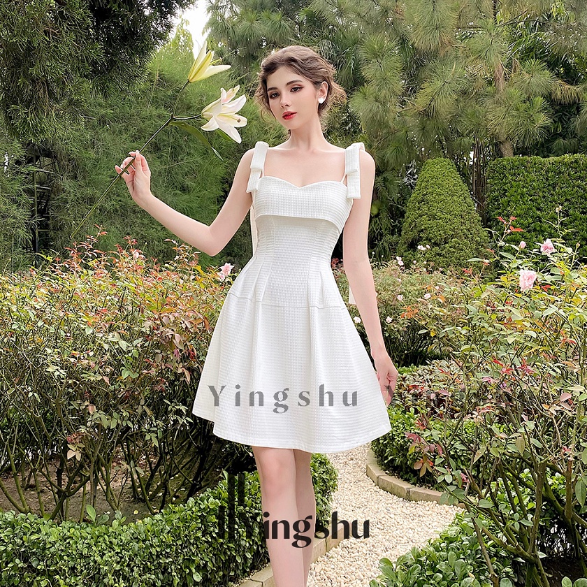 Đầm đi tiệc cưới thiết kế hai dây dáng xòe - Ariko