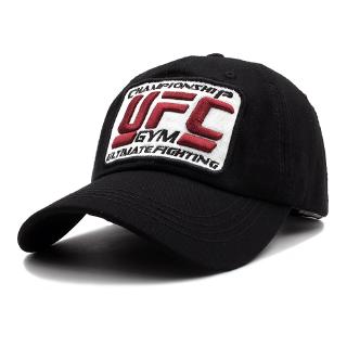 Mũ bóng chày cotton thêu UFC Tấm che nắng cho nam và nữ Mũ che nắng ngoài trời Mũ snapback Mũ bóng chày nam