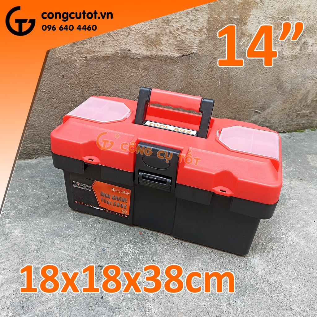 Thùng đồ nghề nhựa cam 14inch và 17inch