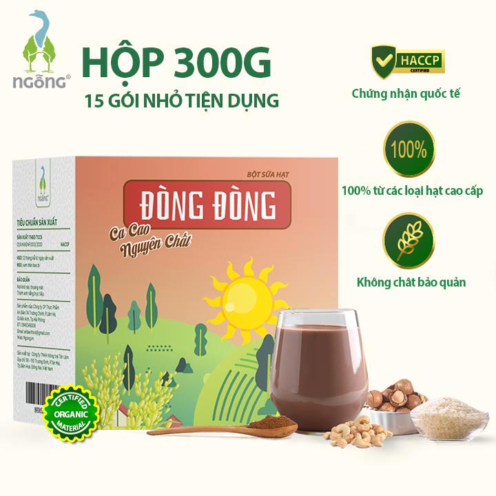 Bột Sữa Hạt Dinh Dưỡng Đòng Đòng Nâu Hộp 300gr