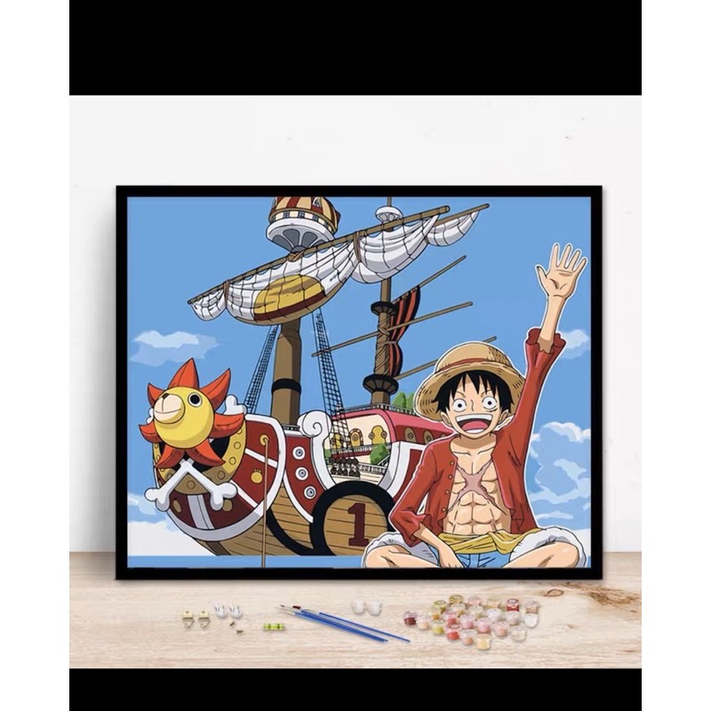 [Sẵn]Tranh Sơn Dầu Số Hoá Tự Tô Hình Đảo Hải Tặc One Piece | BigBuy360 - bigbuy360.vn
