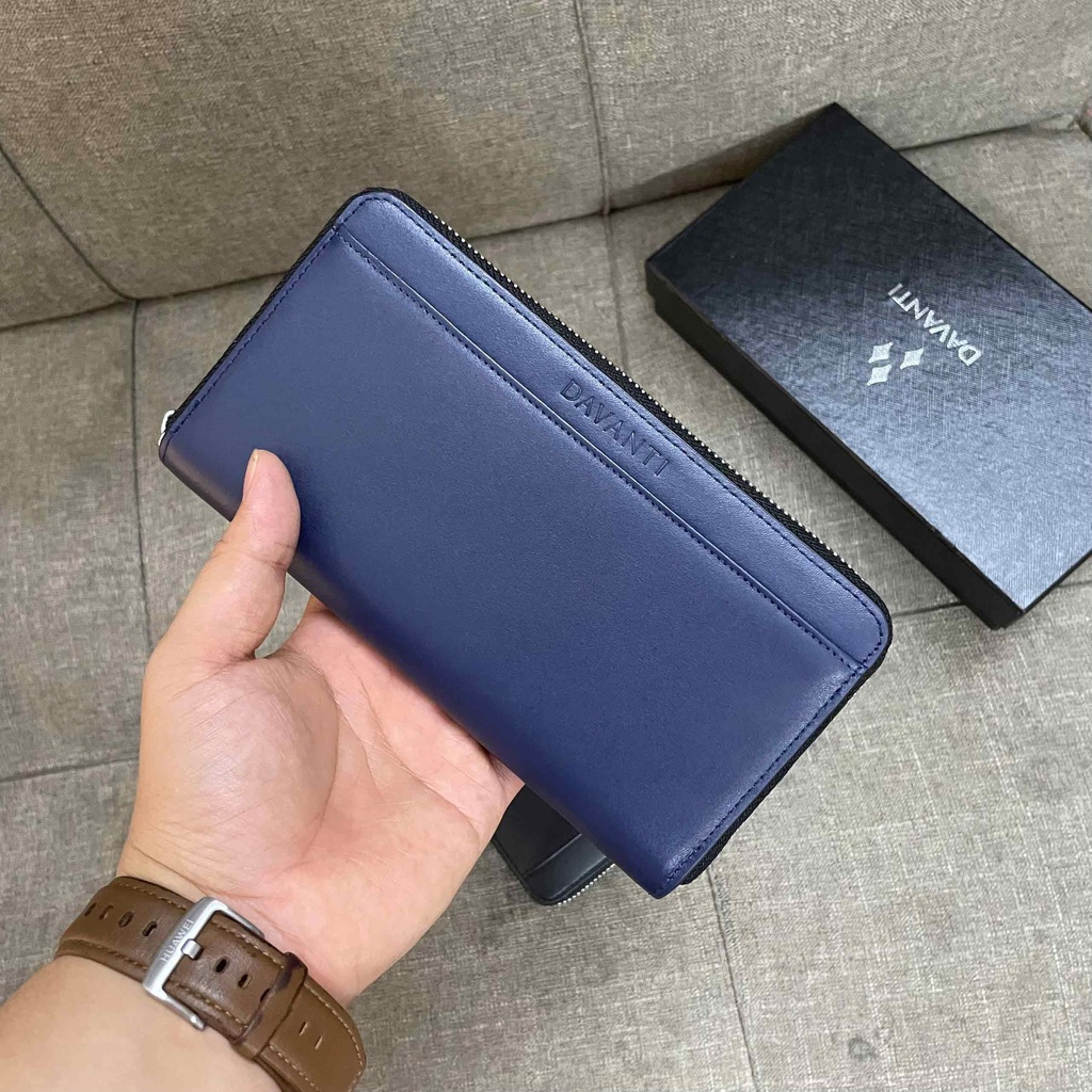 Ví Cầm Tay Da Bò Unisex