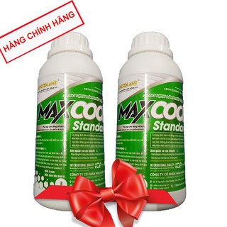 2 lon nước làm mát xe ô tô màu xanh Maxcool 500ml