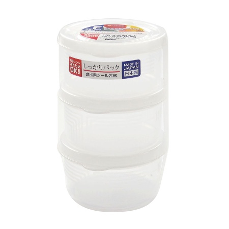 Set 3 hộp nhựa tròn 180ml NHẬT BẢN