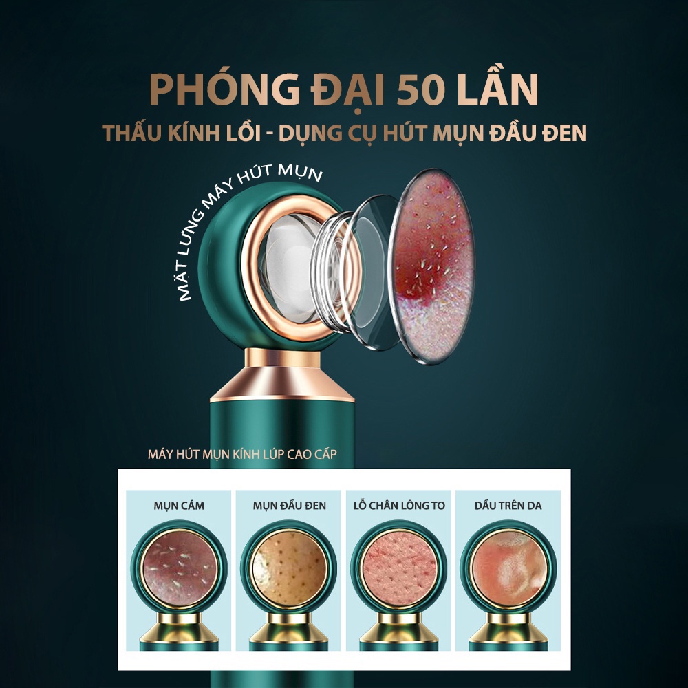 Máy Hút Mụn Kính Lúp Cao Cấp - Kèm gương soi KK1040
