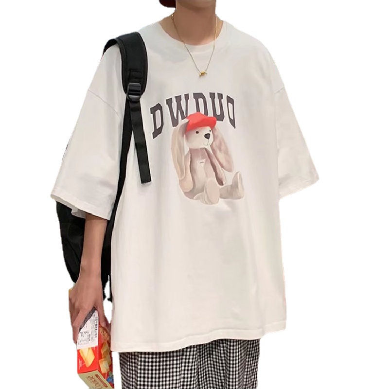 Áo Thun Tay Ngắn Cổ Tròn In Chữ Thoải Mái Thời Trang Mùa Hè Phong Cách Hàn Quốc Cho Nam Giới Size M-8XL